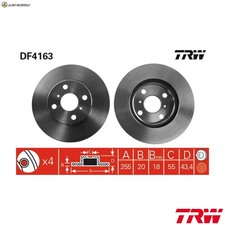 2x BRAKE DISCS DF4163 FOR