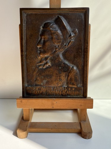 20th bronze plaque - bronze, edith
