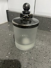 Penhaligons Glass Candle Jar with Silver Plate Lid with Bow.