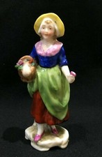 ANTIQUE FIGURINE LADY WITH