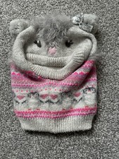 Monsoon Accessorize Angels Girls Super Cute Hat Balaclava Size Age 3-6 Pink