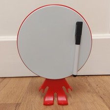 NEW.TK MAXX/HOMESENSE RED & WHITE CONTEMPORARY MAN SHAPE WHITE BOARD WITH MARKER
