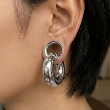 Silver star ear weights - silver,