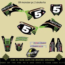 Procircuit Monster Kawasaki 2009 Kx 125 Kxf250 Graphics Custom Mx Decals Kit Kx