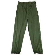 British Army Overall Trousers Olive Green Vintage 60s Cotton W31 L33.5