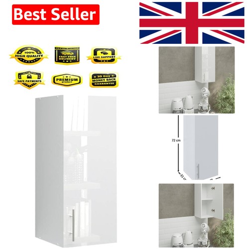 300mm white gloss kitchen - gloss, wall