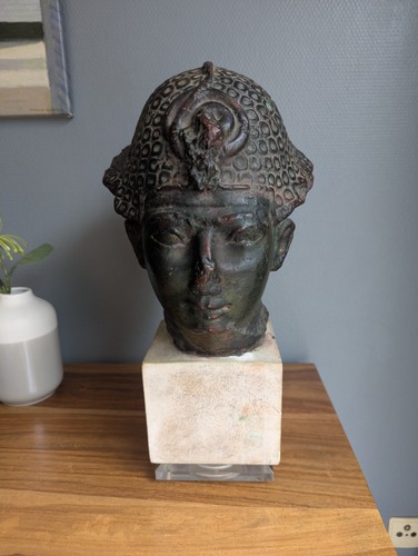 Pharaonic head plaster patina - pharaonic,