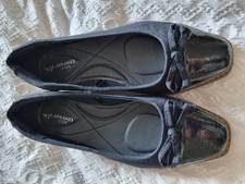 LADIES SOLE COMFORT NAVY BLUE  FLAT SHOES SIZE UK 7