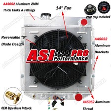 4 Row 62mm Radiator+Shroud