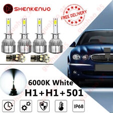 For Jaguar X-Type 2.0 -H1 H1 501 LED Main/Dip/Side Light Bulb Headlight 6000K C6