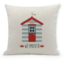 Personalised beach hut - personalised, cushion