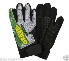 Children, Kids, Motocross, MX, Kart, Quad Off Road Gravel Rash Gloves - Green -T