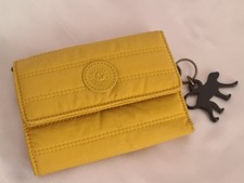 Kipling Deep Ochre Purse Wallet with Plastic Monkey Used Excellent Condition 