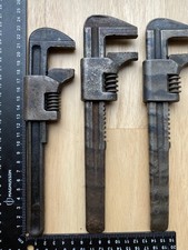 3 vintage adjustable wrenches