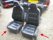 VW GOLF MK5 MK6 SOFT LEATHER HEATED ELECTRIC SPORT SEATS 74k miles CADDY T4 T5