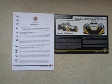Lotus 2-Eleven - Press Release + Brochure/Spec. Sheet - 2007
