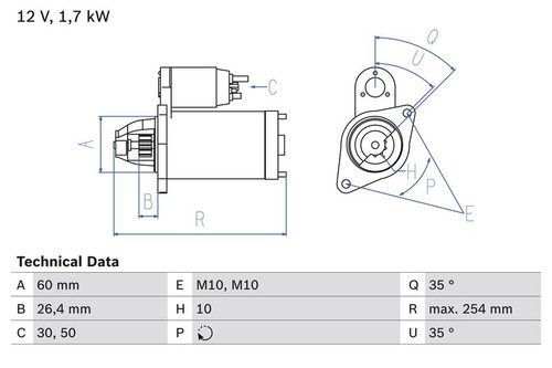 Starter bosch 986 - 022, 240