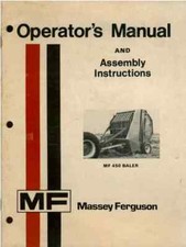 Massey Ferguson MF450 Baler Operators Manual - MF 450