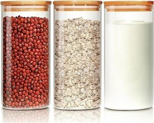 3Pcs Glass Food Storage Jars