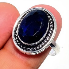 Blue Tanzanite Gemstone Handmade 925 Sterling Silver All Size Ring For Gift