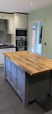Kitchen Island Breakfast Bar - Made to Order with Solid Oak Countertop.