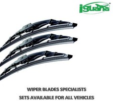 FRONT AND REAR WIPER BLADES SET FITS  PEUGEOT 206 HATCHBACK 2001 - 2008