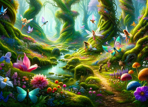 Magical fairy woodland forest - fairy,