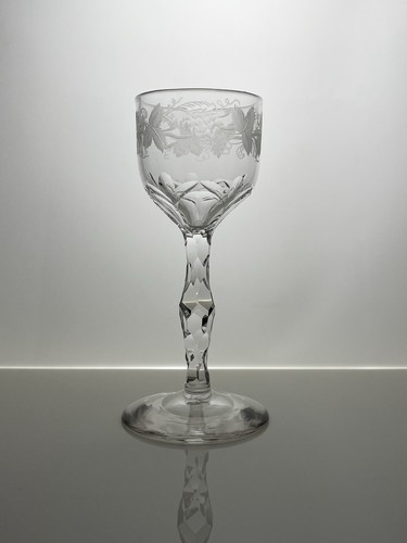 Georgian facet cut stem - facet, wine