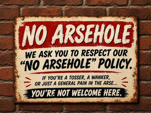 Funny metal sign for walls - metal,