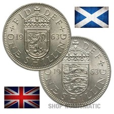 one shilling coin ENGLISH or SCOTTISH CHOOSE YOUR DATE 1953-1966 £2.89 FREE P&P