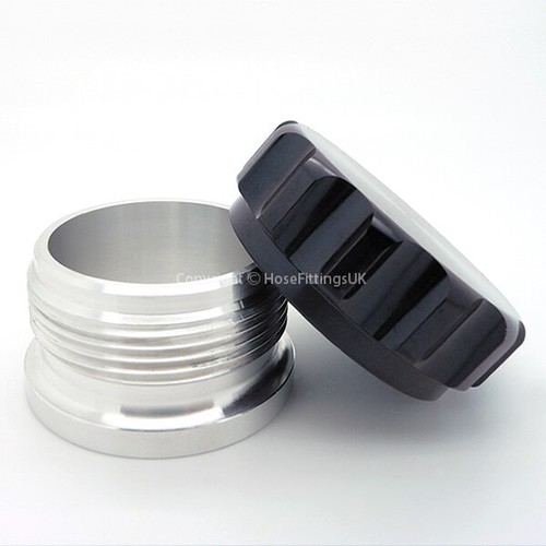 63mm d black aluminium - 2.5",
