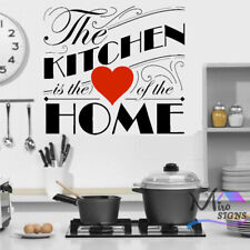 Heart Of The Home Kitchen Quote Wall Sticker Red Heart