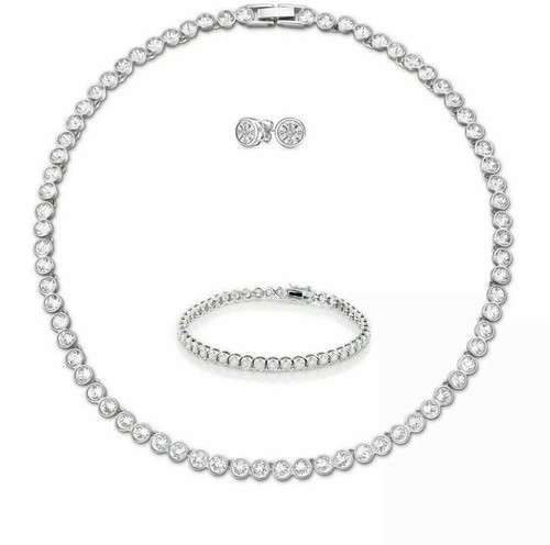 Tennis necklace earrings - tennis,