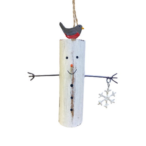 Shoeless joe wooden snowman - joe,