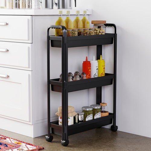 Tier narrow mobile - mobile, shelving