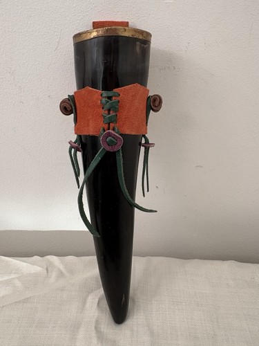 Vintage drinking horn with - vintage,