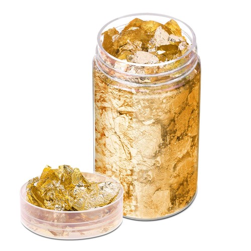 Gold foil flakes - gold,