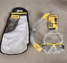 Cressi Adult Snorkeling Combo Set – Mask & Snorkel – Yellow – New in Bag ?️