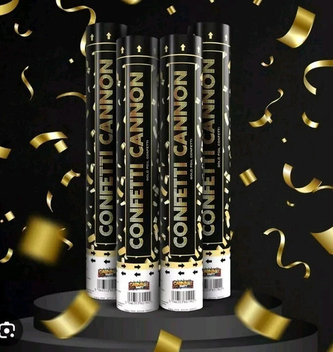 30cm confetti cannon gold - -,