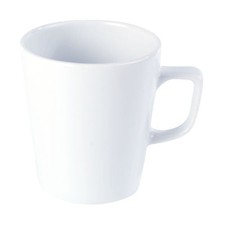 Latte white mug - white, vitrified