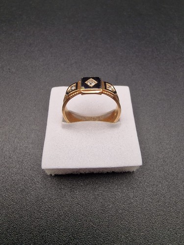 Antique 18ct gold - , mourning
