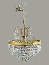 Vintage Waterfall Crystal Chandelier