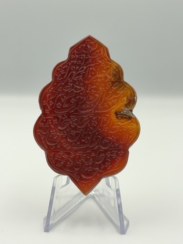 Rare red agate stone hand - red,