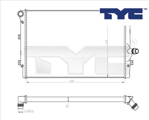 Coolant radiator 702 0024 - coolant,