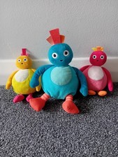 3 Twirly WOOS SOFT TOYS THE BLUE ONE MAKES NOISES Good Condition