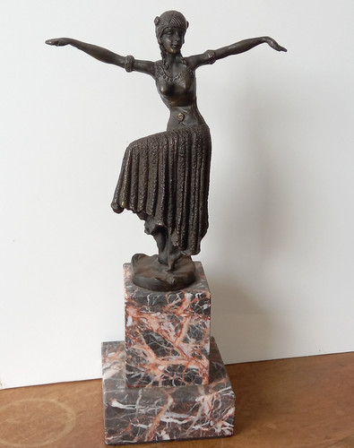Art deco bronze - bronze, statue