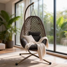 Hanging Rattan Garden Swing