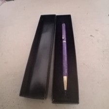Rare Buckingham Palace Purple ER enamelled ballpoint pen GT