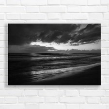 Serene Ocean Sunset Black