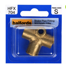 Halfords Brake Pipe Fitting M10 3-Way